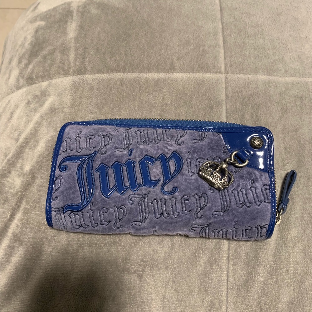 Juicy couture blue velvet wallet